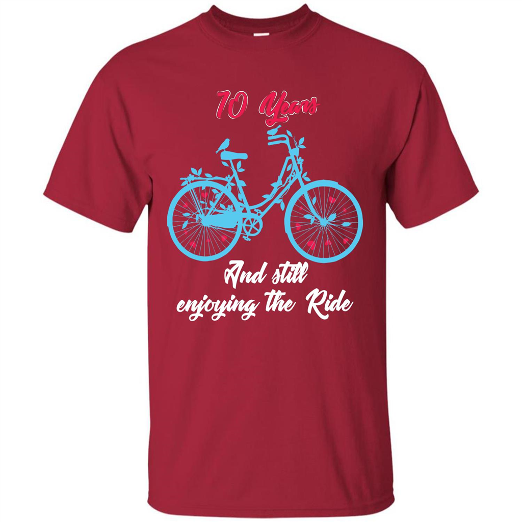 Anniversary T-shirt 10 Years And Still Enjoying The Ride Cardinal