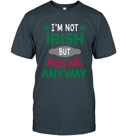 Im Not Irish But Kiss Me Anyway Saint Patricks Day Shirt T-Shirt Charcoal