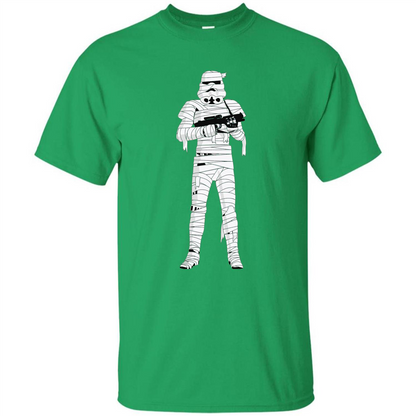 Stormtrooper Mummy Wraps Halloween T-Shirt Irish Green