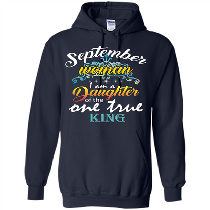 September Woman I Am A Daughter Of The One True King T-shirt Navy