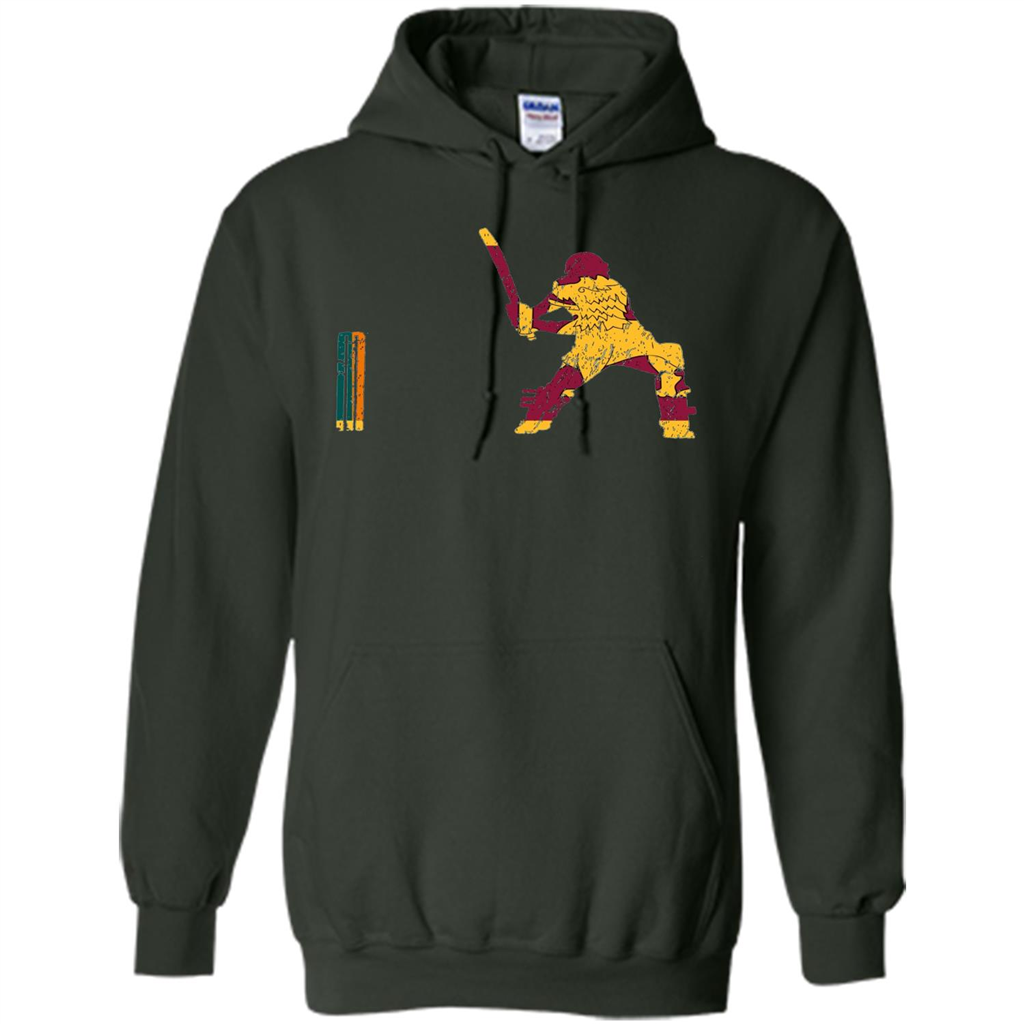 American Football T-shirt Sri Lankan Cricketer Batsman Wicket Cricket Match Forest Green