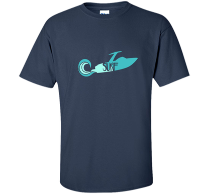 Wakesurf Boat With Retro Wave T-shirt