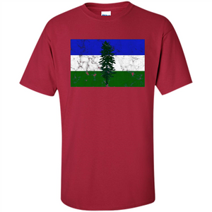 Distressed Cascadia Doug Flag Pacific Northwest T-shirt