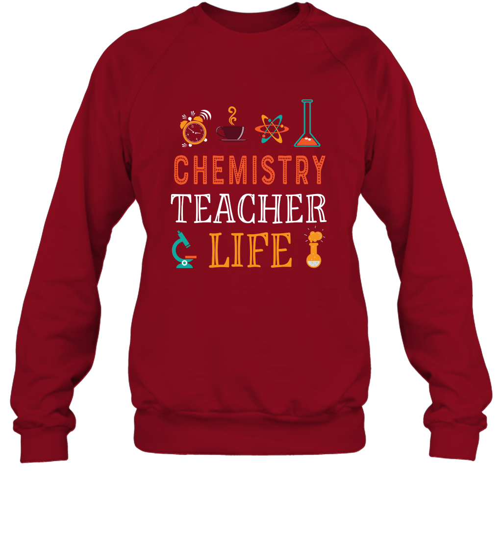 Chemistry Teacher Life Shirt For Womens Mens Sweatshirt Sweatshirt Cardinal Red