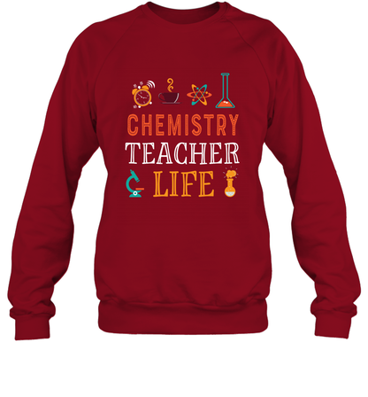 Chemistry Teacher Life Shirt For Womens Mens Sweatshirt Sweatshirt Cardinal Red