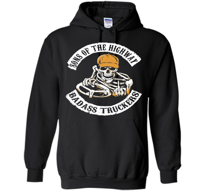 Truck Driver T-shirt Sons Of The Highway T-shirt Black