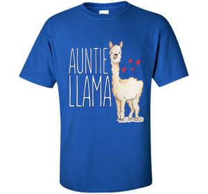 Auntie Llama Shirt Funny Matching Family Tribe Aunt T-shirt