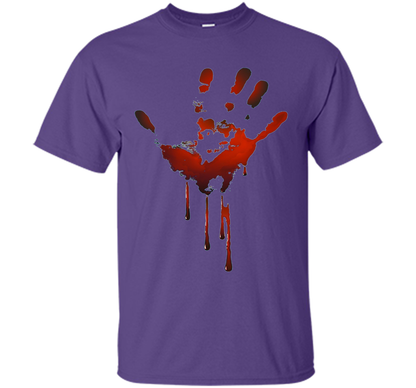Bloody Handprint T-shirt t-shirt Purple