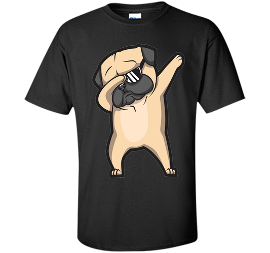 Dabbing Pug Shirt - Cute Funny Dog Dab T-Shirt t-shirt Black