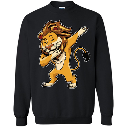 Lion Dabbing T-shirt Dab Cat Dance Black