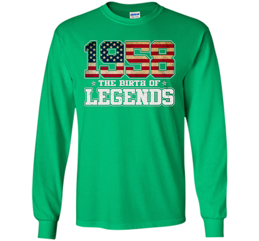 Birthday Gift For 59 Years Old 1958 T Shirt American Flag t-shirt Irish Green