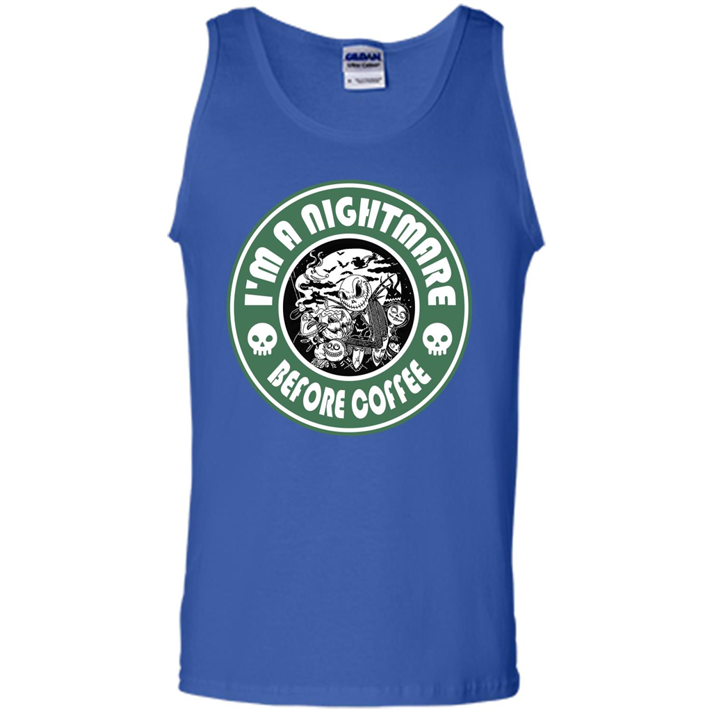 Halloween T-shirt I'm A Nightmare Before Coffee T-shirt Royal