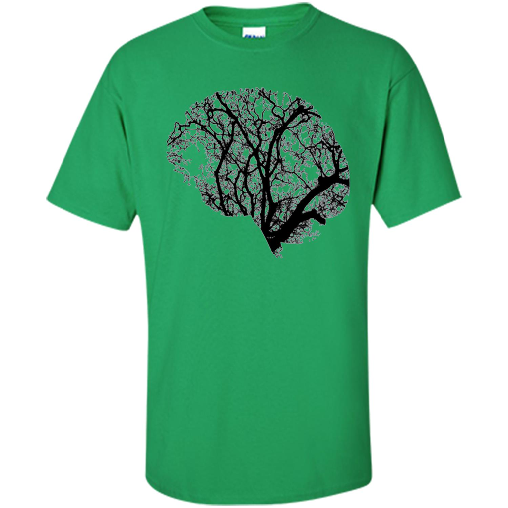 Science Nature T-Shirt Head Brain Tree Irish Green