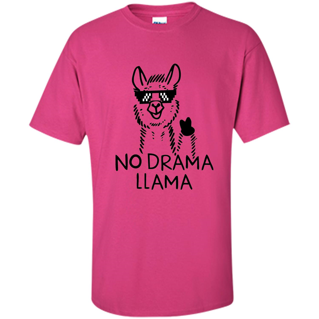 Funny No Drama Llama T-shirt Heliconia