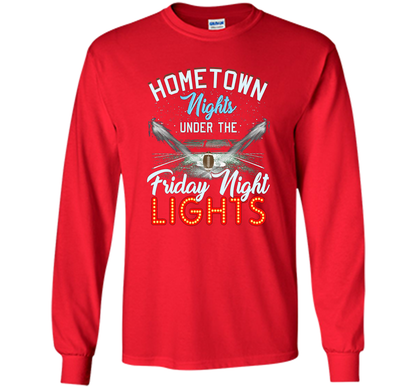 Home Town Nights Under Friday Lights Football Mom T-shirt shirt Red