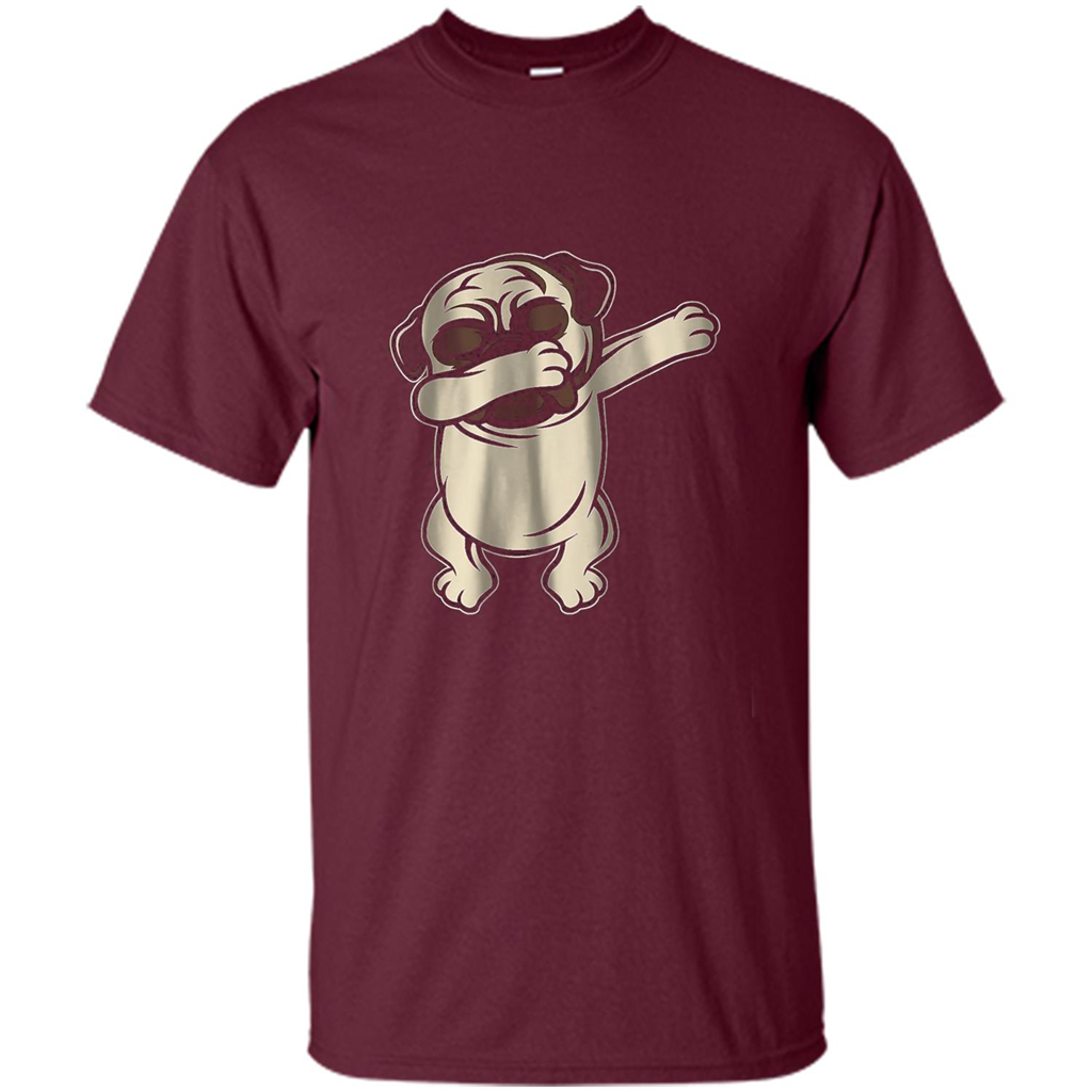 Pug Dabbing T-shirt Maroon