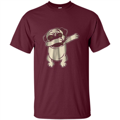 Pug Dabbing T-shirt Maroon