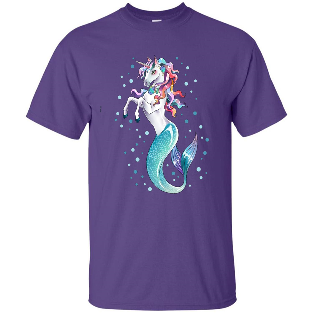 Unicorn Mermaid Mermicorn Cute T-Shirt Purple