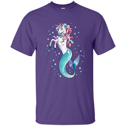 Unicorn Mermaid Mermicorn Cute T-Shirt Purple