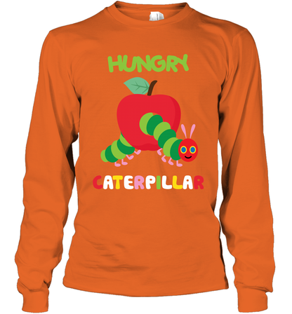 Hungry Caterpillar Funny Shirt Long Sleeve T-Shirt Long Sleeve T-Shirt Orange