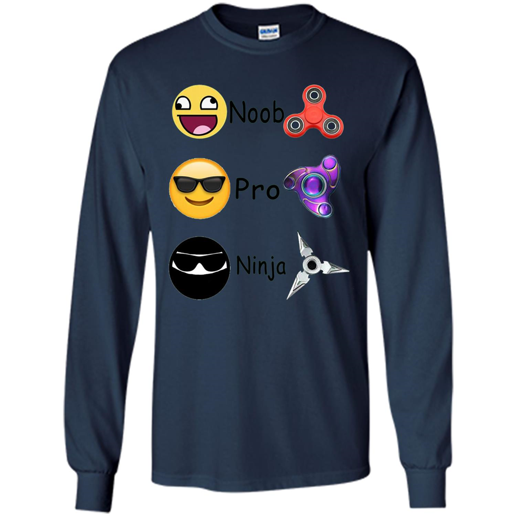 Fidget Spinner Emoji Classification Gamer Guide T-shirt Navy