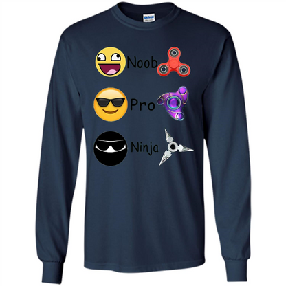 Fidget Spinner Emoji Classification Gamer Guide T-shirt Navy