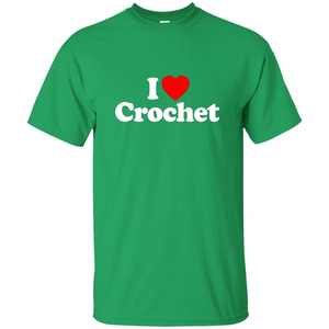 I Love Heart Crochet T-shirt