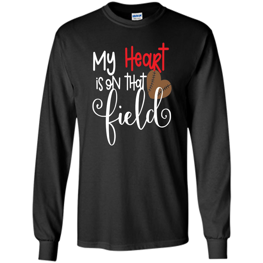 My Heart Is On That Field Football T-shirt Black