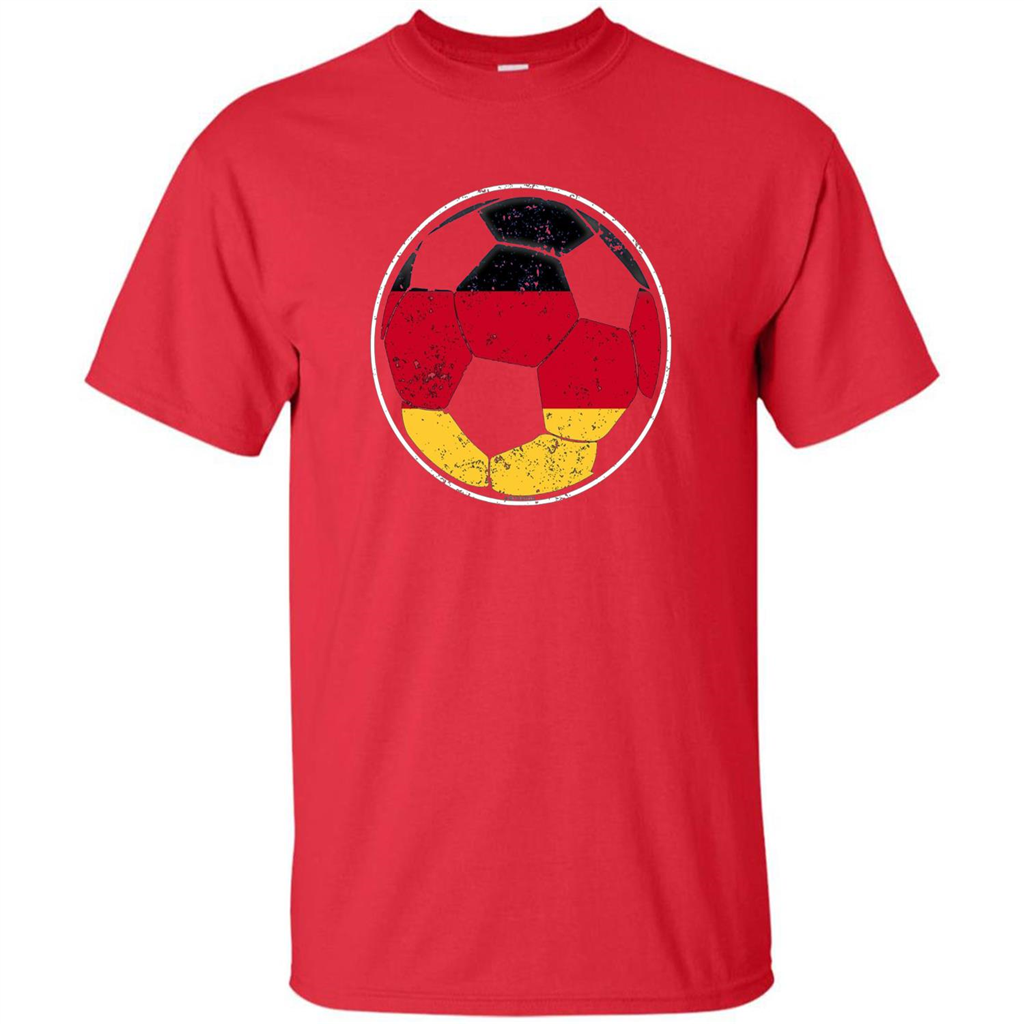 Germany Flag Soccer Ball Flag Soccer T-shirt Red