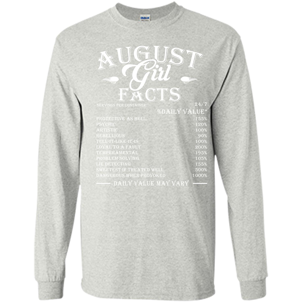 August Girl Facts T-shirt Ash