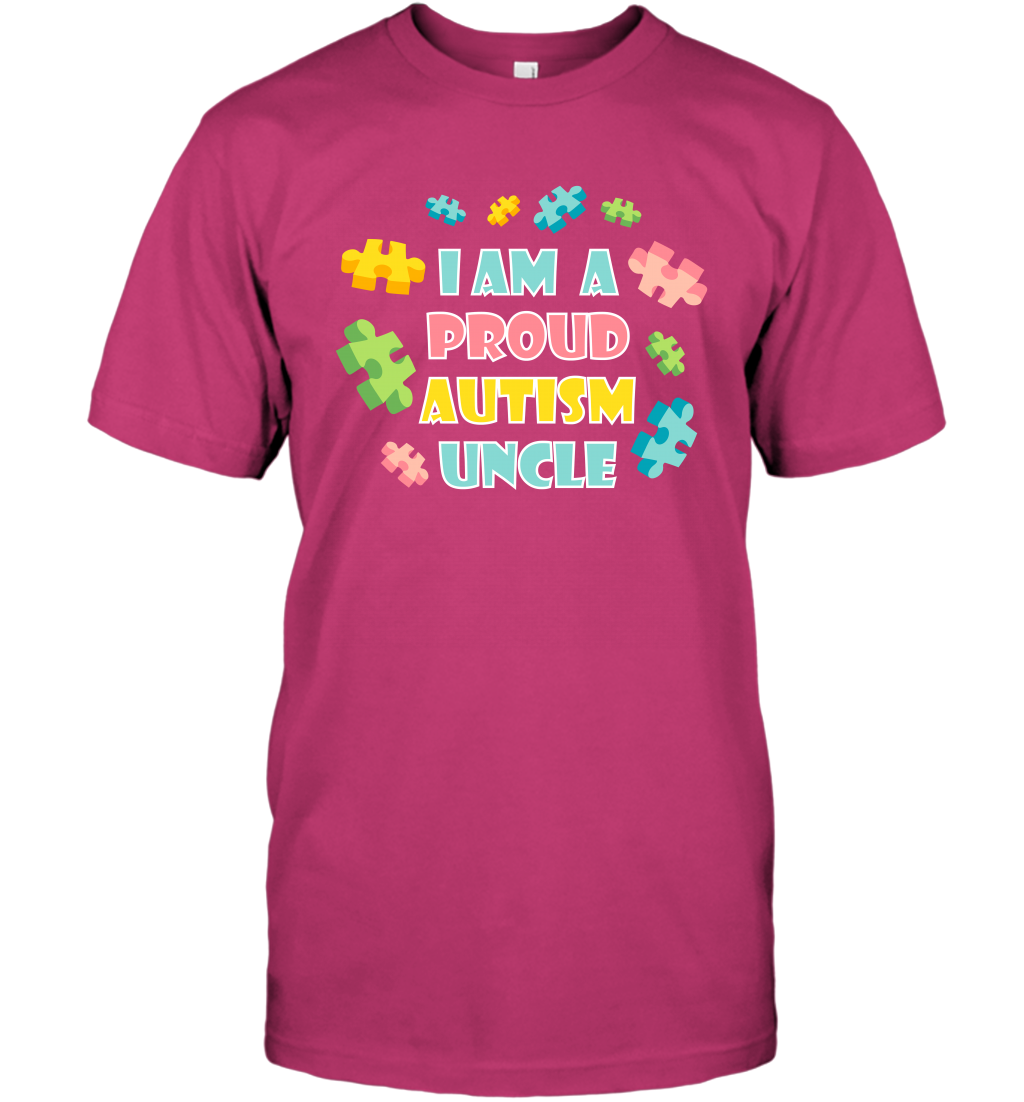 I Am A Proud Autism Uncle Family Shirt T-Shirt T-Shirt Heliconia