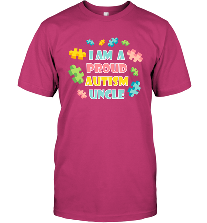 I Am A Proud Autism Uncle Family Shirt T-Shirt T-Shirt Heliconia