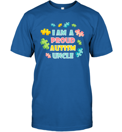 I Am A Proud Autism Uncle Family Shirt T-Shirt T-Shirt Royal