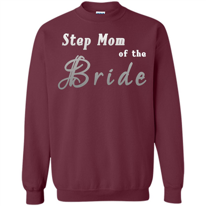 Bride's Step Mom T-shirt - New Step Mother Of Bride Maroon