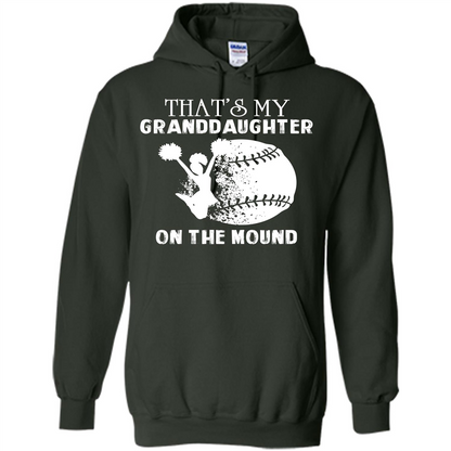 Baseball T-shirt That’s My Granddaughter On The Mound Forest Green