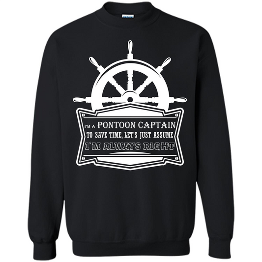 I'm A Pontoon Captain T-shirt Black