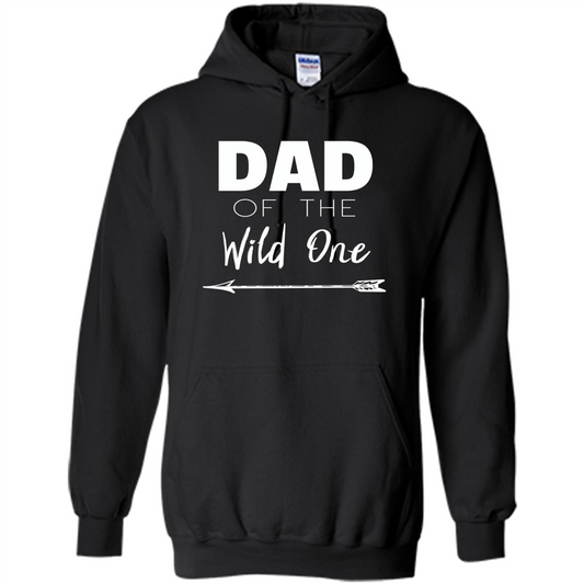 Dad and Kids T-shirt Dad Of The Wild One Father T-shirt Black
