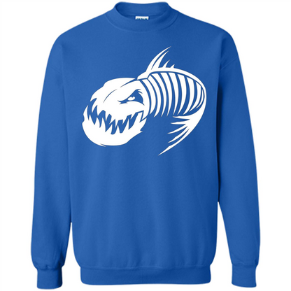 Fisherman Gift T-shirt Badass Fish Bone Skeleton Royal