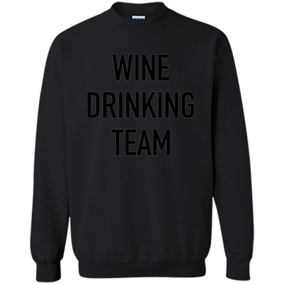 Drinking T-shirt Wine Drinking Team Black
