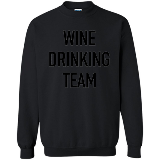 Drinking T-shirt Wine Drinking Team Black