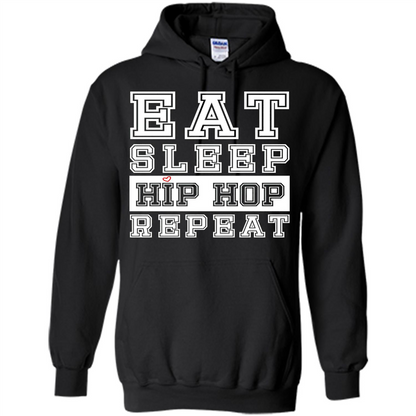 Eat Sleep Hip Hop Repeat T-shirt Black