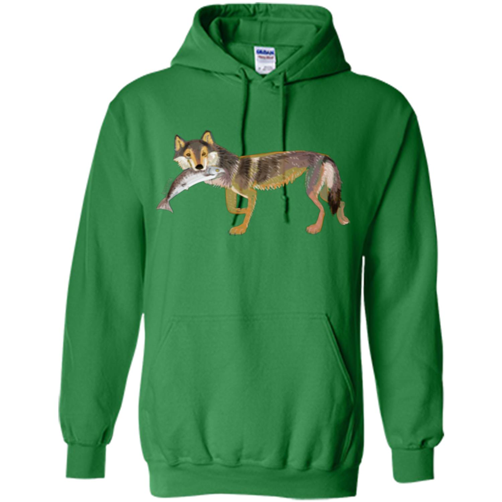 Sea Wolf T-shirt Fish and Wolf Irish Green