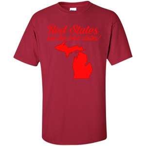 Michigan T-Shirt Red States Are The Best States