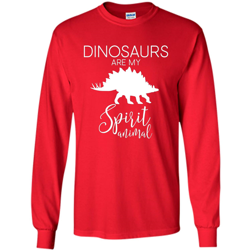 Dinosaur T-Shirt Dinosaurs Are My Spirit Animal Red