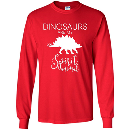 Dinosaur T-Shirt Dinosaurs Are My Spirit Animal Red