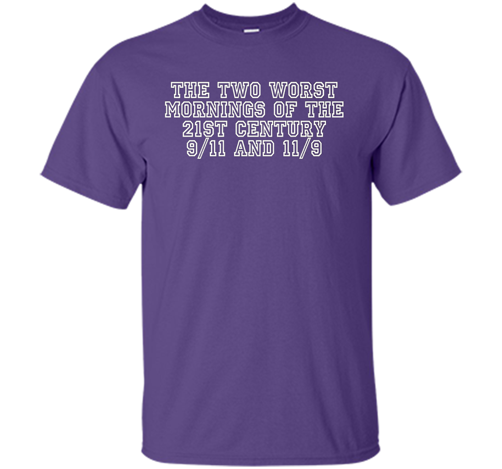 The Two Worst Mornings Of The 21st Century 9/11 And 11/9 T-shirt Purple
