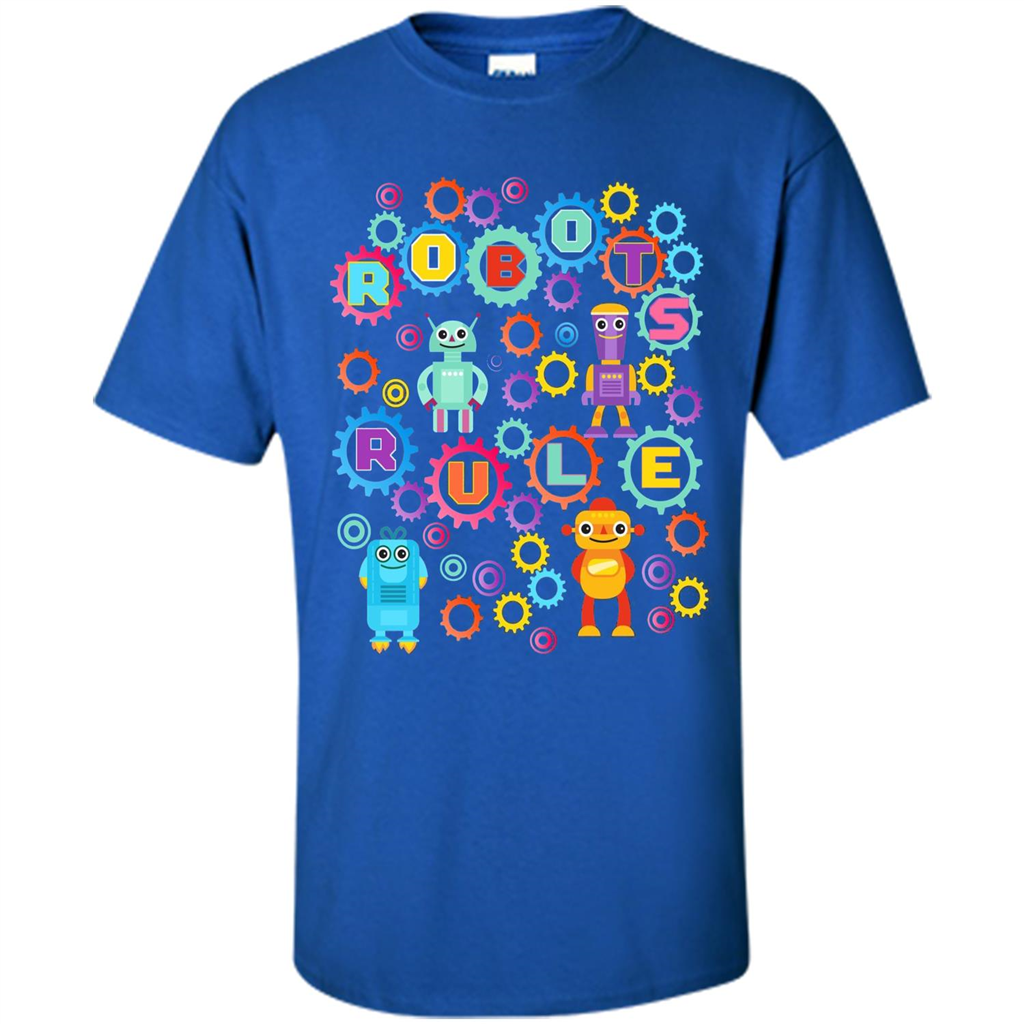 Robots Rule T-shirt Royal