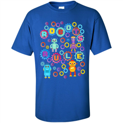 Robots Rule T-shirt Royal
