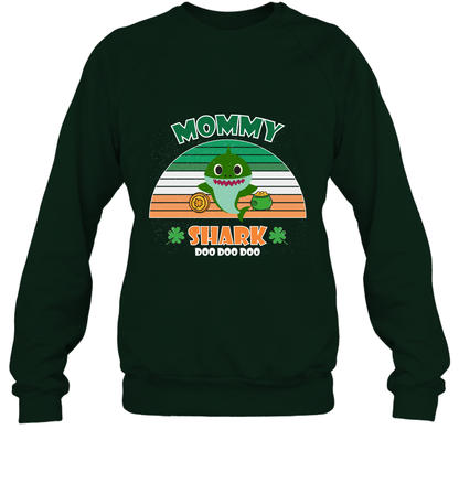 Irish Mommy Shark Saint Patricks Day Family Shirt Sweatshirt Forest