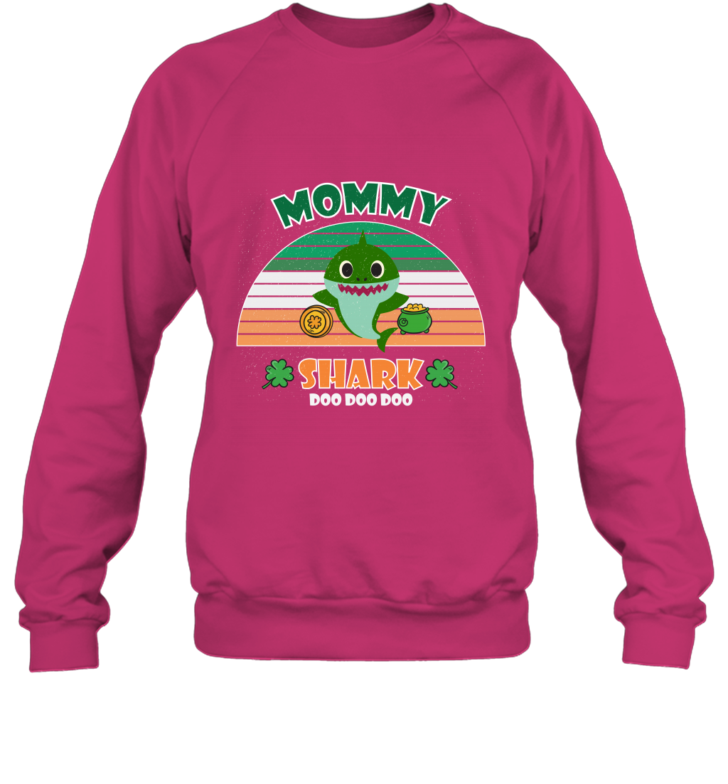 Irish Mommy Shark Saint Patricks Day Family Shirt Sweatshirt Heliconia